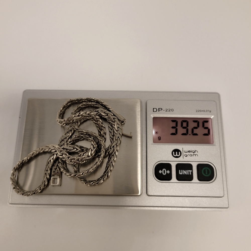 Solid 925 Sterling Silver Braided Snake Curb Chai… - image 5